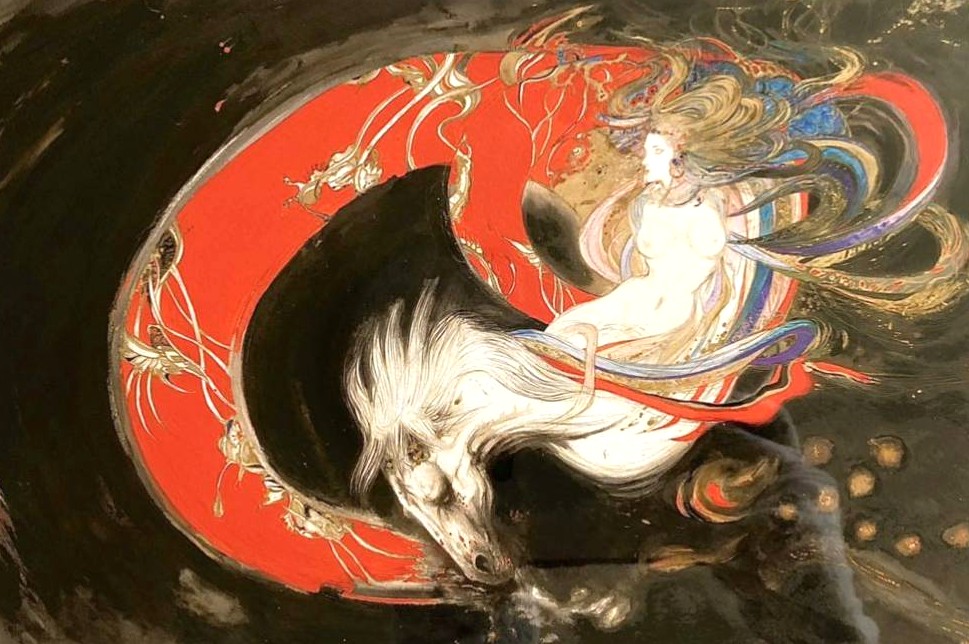 天野喜孝の絵画作品　タイトルは、飛天